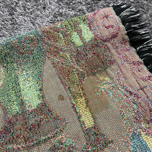 Vintage Harry Potter Tapestry Blanket 2000 Woven Throw Potions y2k Rare 54x41 - Picture 10 of 12